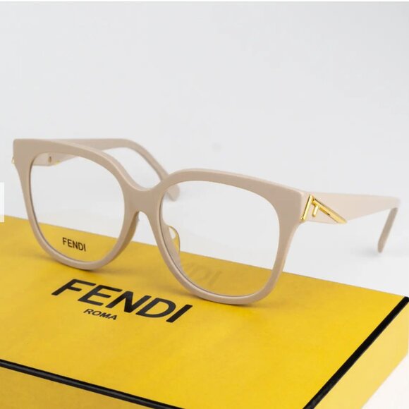 NEW FENDI EYEWEAR, IVORY WOMEN EYEGLASSES FENDI